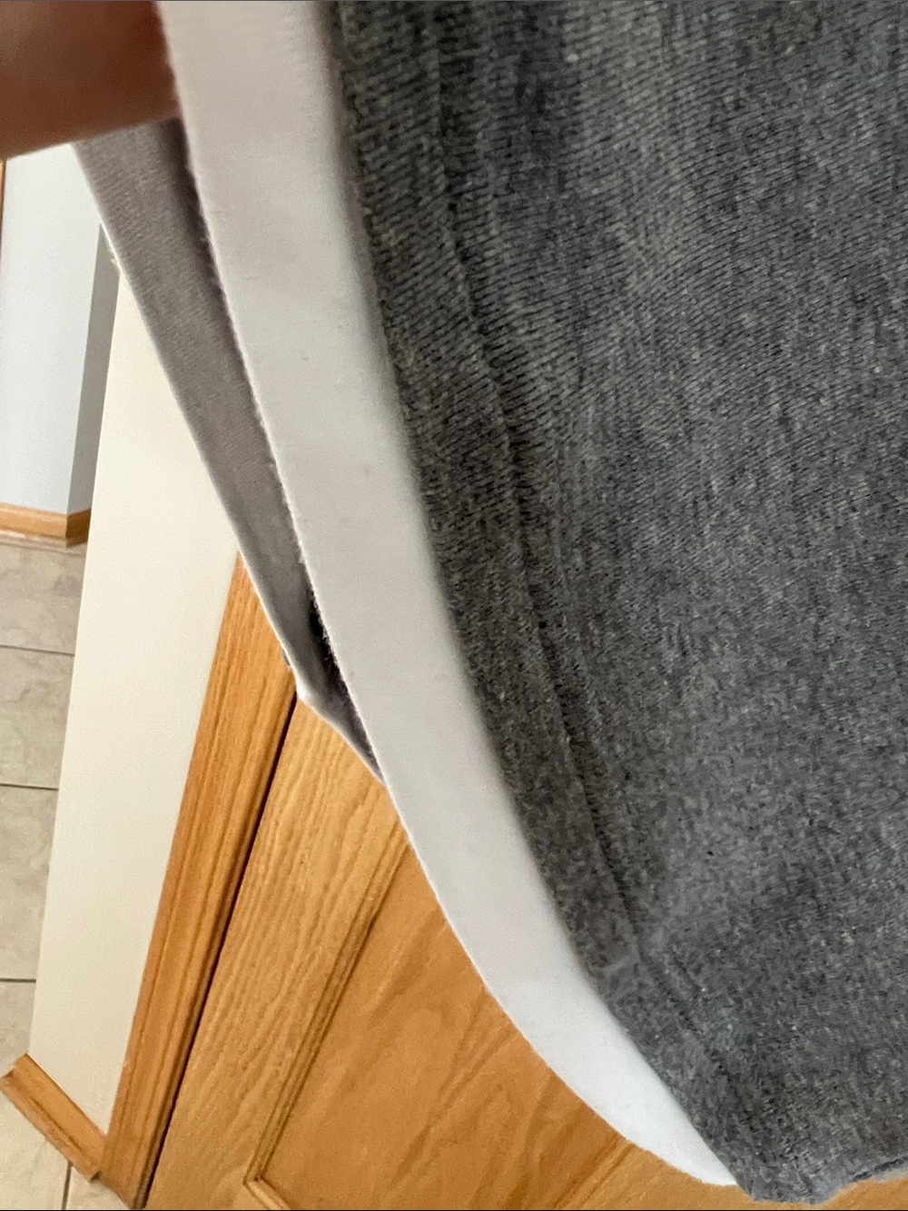 made for life - Two-Tone Long Sleeve Tee in Gray and White XL - Picture 11 of 14